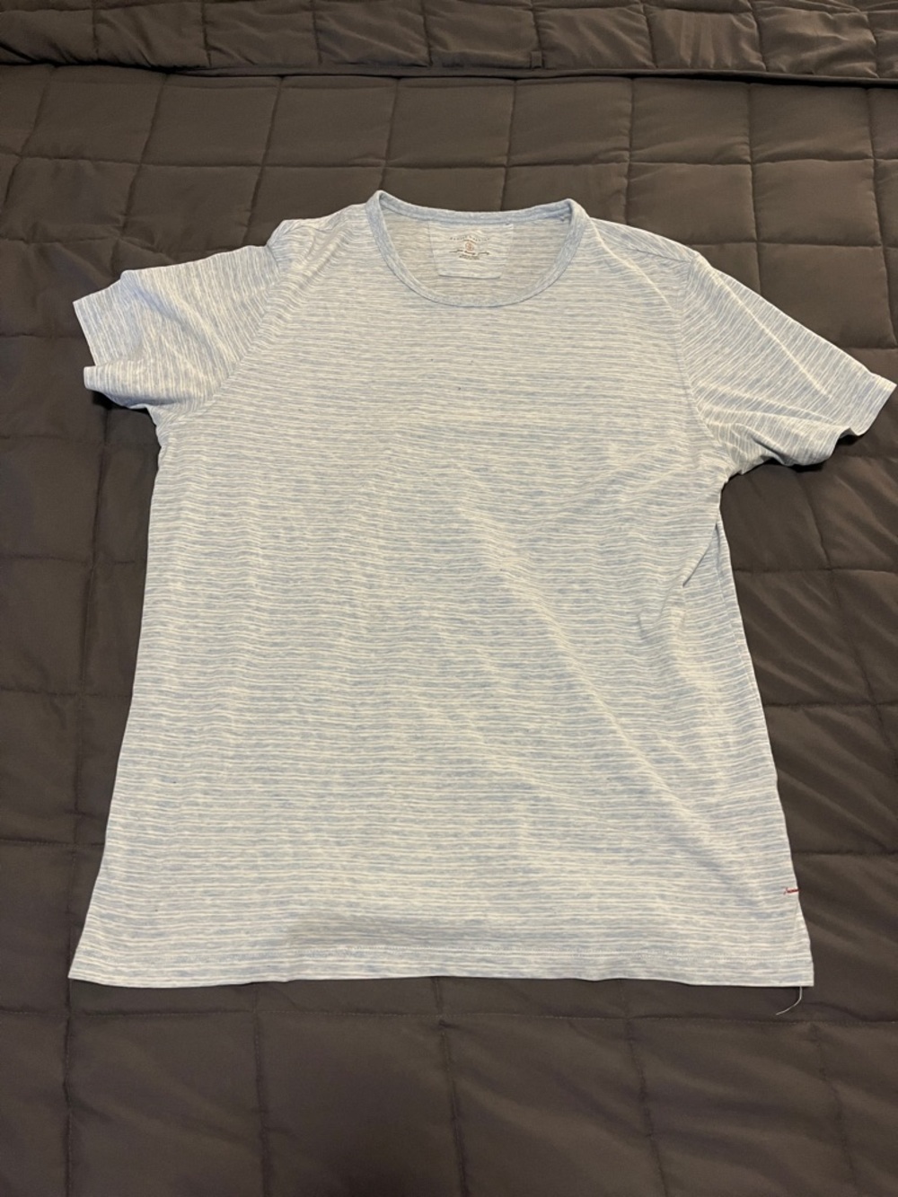 Men's Short Sleeve Crew Tee in Heather Light Blue
